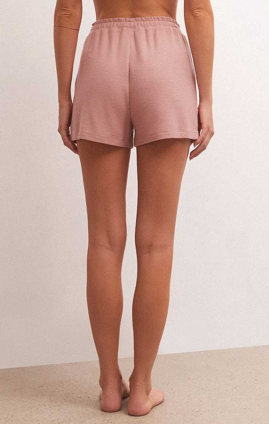 Apparel Z Supply | Cozy Days Thermal Short In Dusty Blush