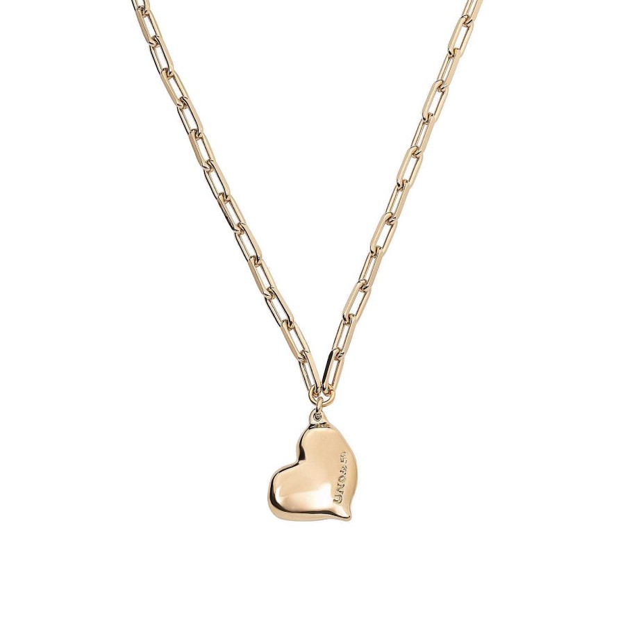 Jewelry Uno de 50 | Uno De 50 Gold Heartbeat Necklace