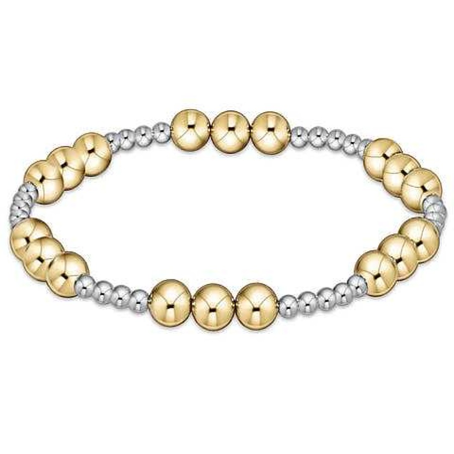 Jewelry E. Newton | Enewton Joy Pattern 6Mm Bead Bracelet - Mixed Metal