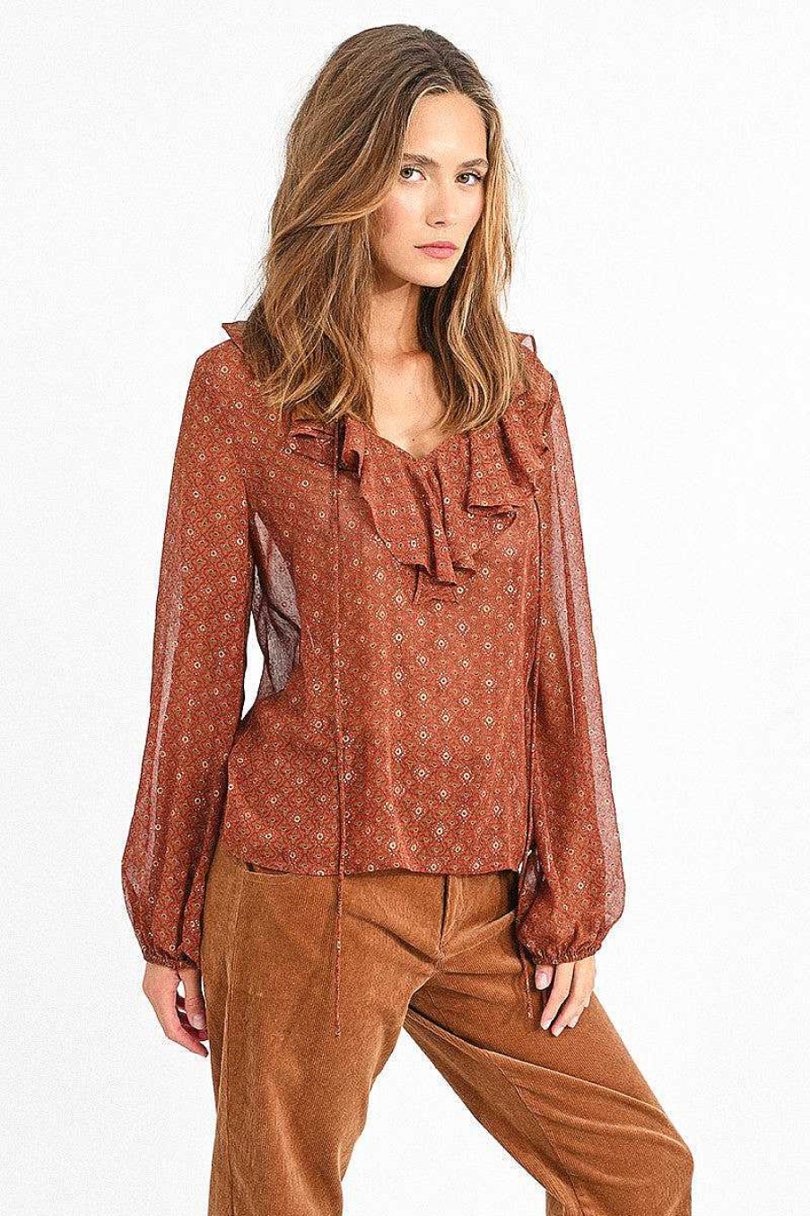 Apparel Molly Bracken | Cinnamon Voile Blouse