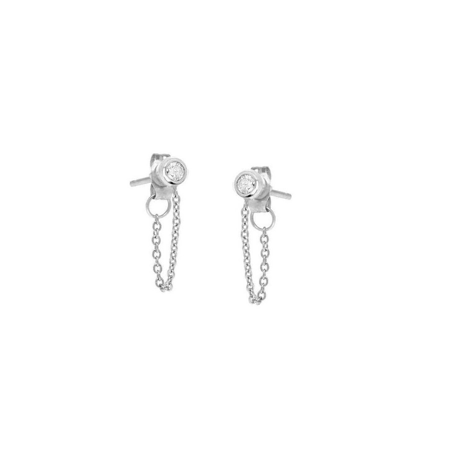 Jewelry Something Silver | Sparkling Chain Studs