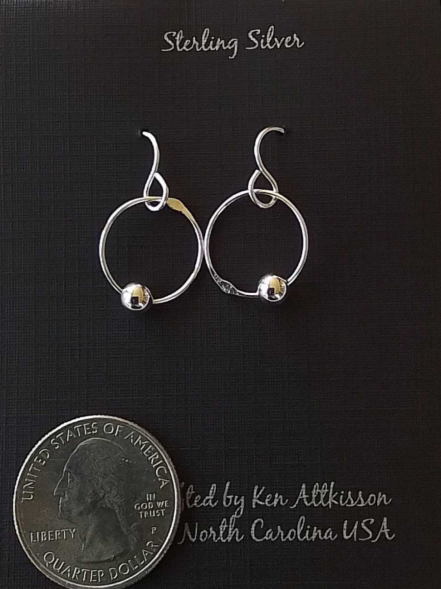 Jewelry Kens Handcrafted Jewelry | Sterling Silver Small Circle Bead Earrings