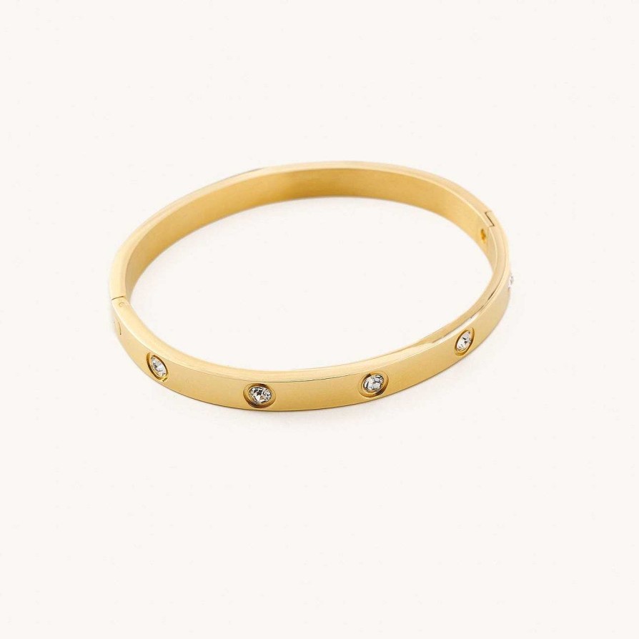 Jewelry Nikki Smith Designs | Corinne Waterproof Gold Bangle