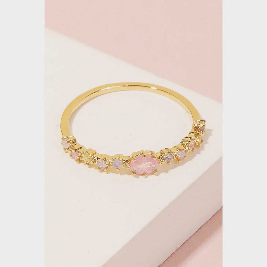 Jewelry Anarchy Street | Pink Watercolor Crystal Ring