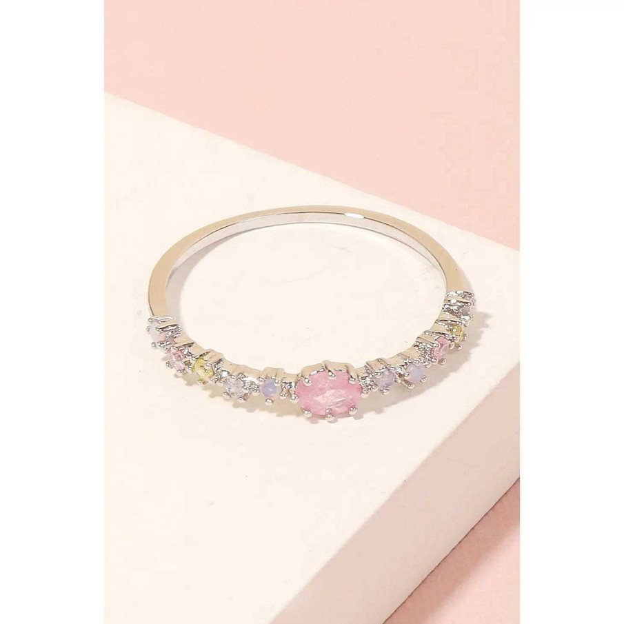 Jewelry Anarchy Street | Pink Watercolor Crystal Ring