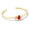 Jewelry Kendra Scott | Alexandria Gold Cuff Bracelet In Cranberry Mix S/M