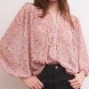 Apparel Z Supply | Liene Floral Top In Shadow Mauve