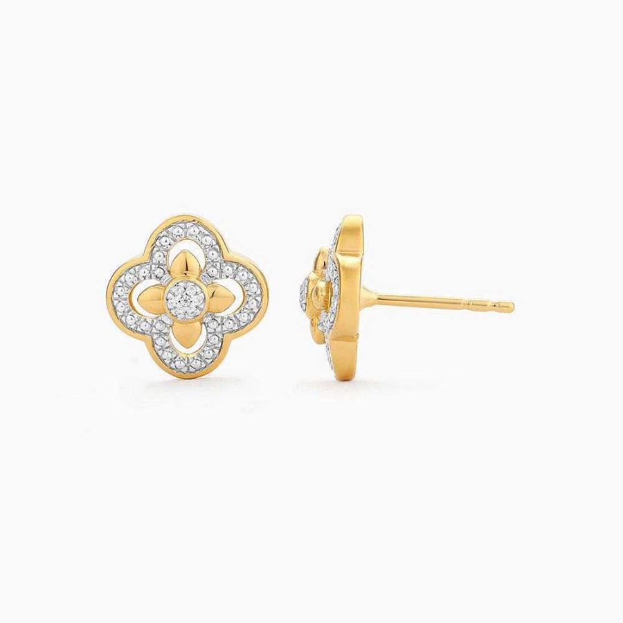 Jewelry Ella Stein | Contemporary Bloom Diamond Earrings Gold