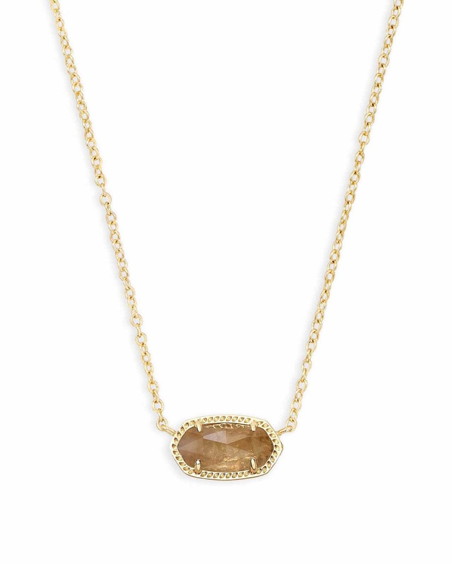 Jewelry Kendra Scott | Elisa Gold Pendant Necklace In Orange Citrine Quartz