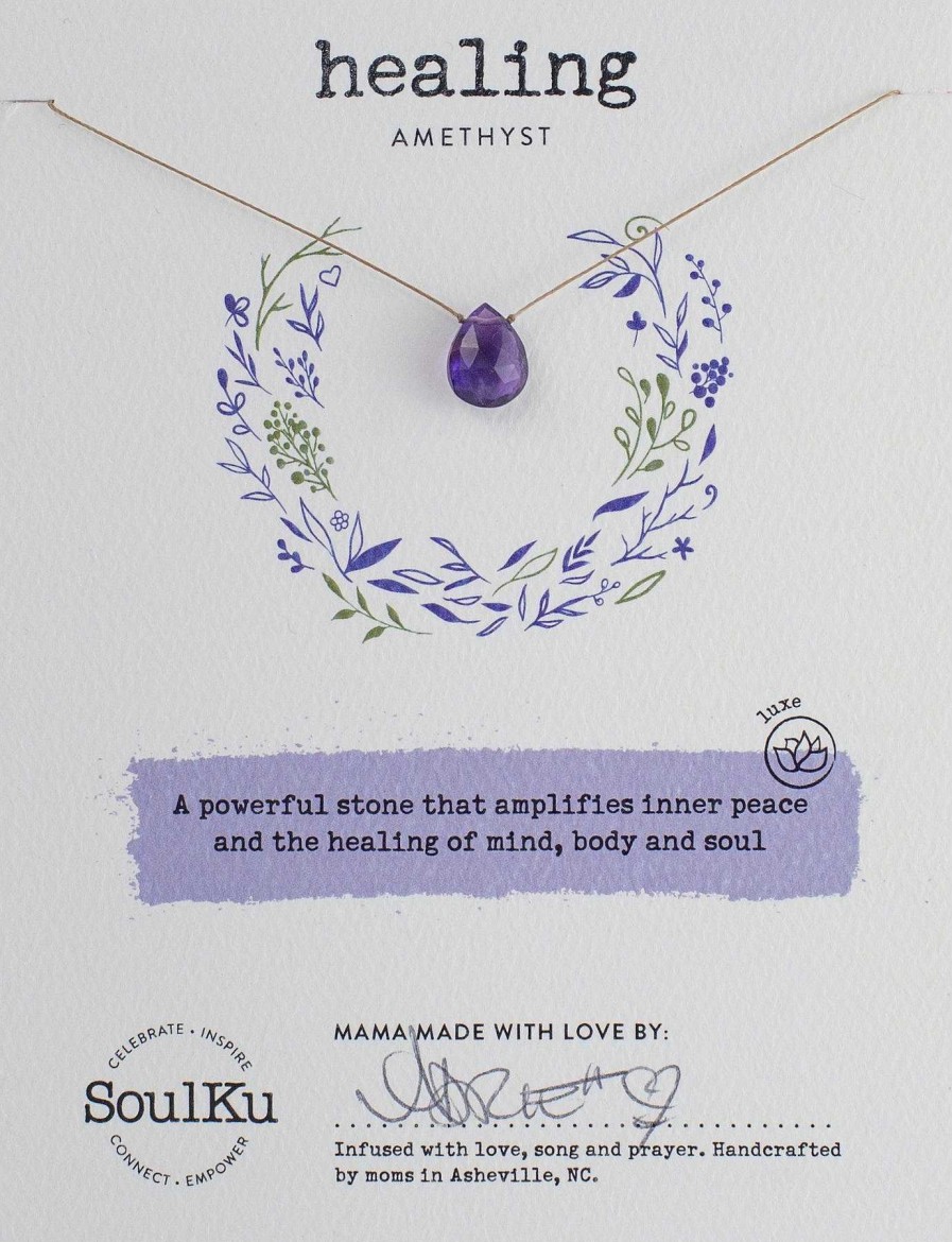 Jewelry Soulku | Soulku Amethyst Luxe Necklace For Healing