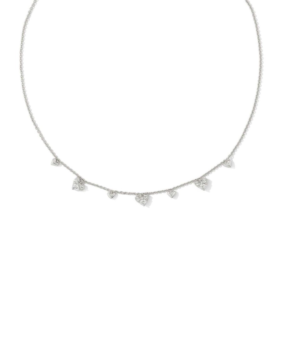 Jewelry Kendra Scott | Haven Heart Crystal Choker Necklace In Crystal