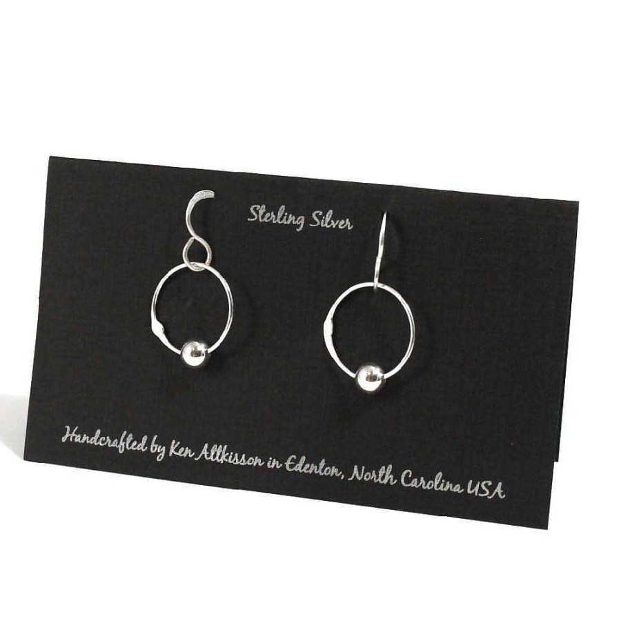 Jewelry Kens Handcrafted Jewelry | Sterling Silver Small Circle Bead Earrings