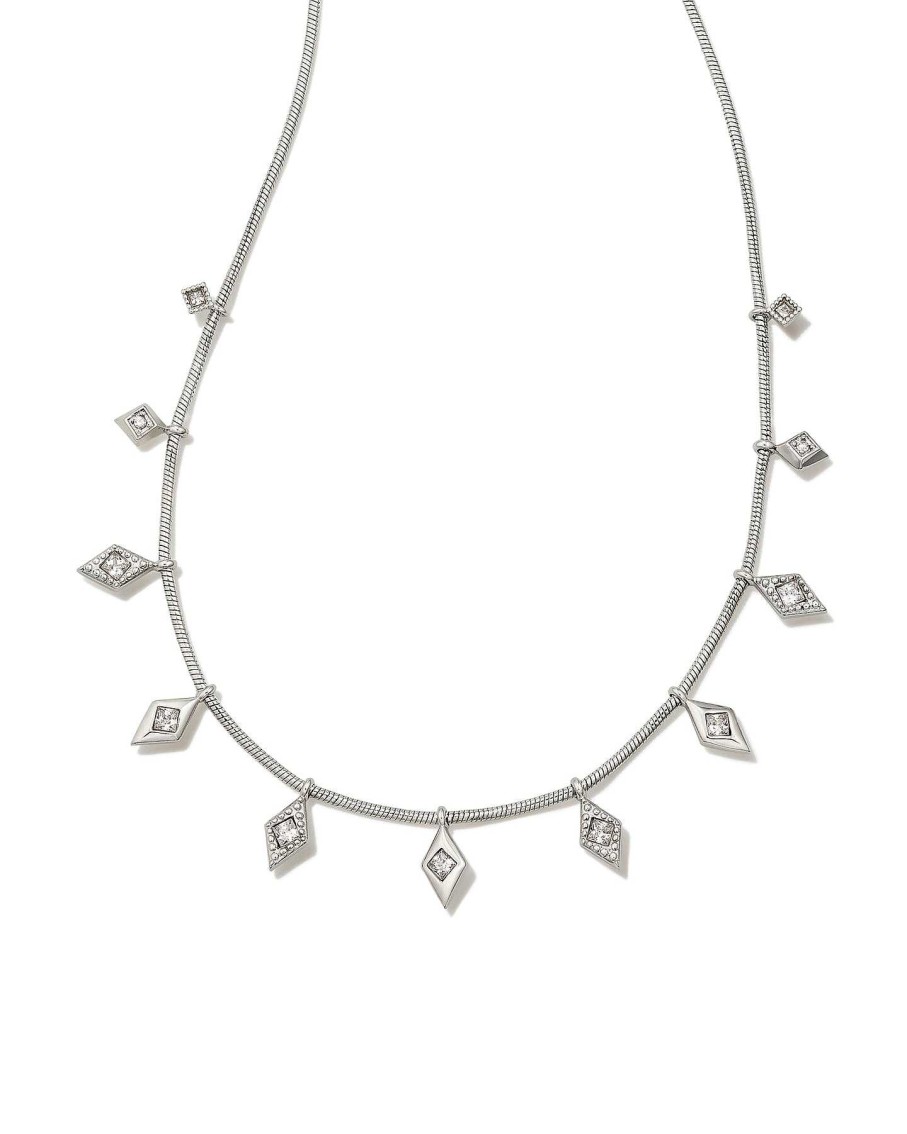 Jewelry Kendra Scott | Kinsley Strand Necklace In White Crystal