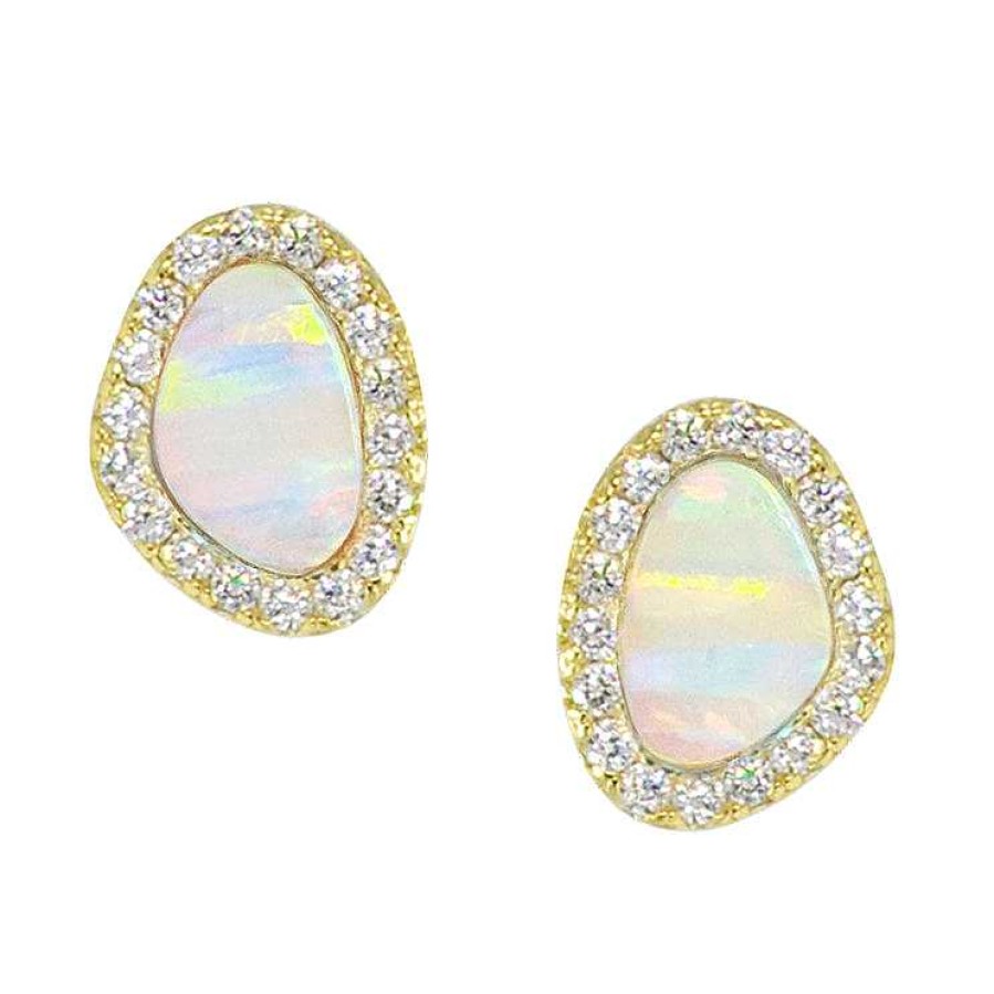 Jewelry Kamaria | Kamaria Opal Pebble Stud Earrings