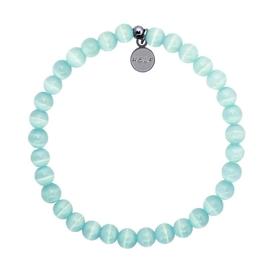 Jewelry T. Jazelle | Soul Shine Stacker With Aqua Cats Eye