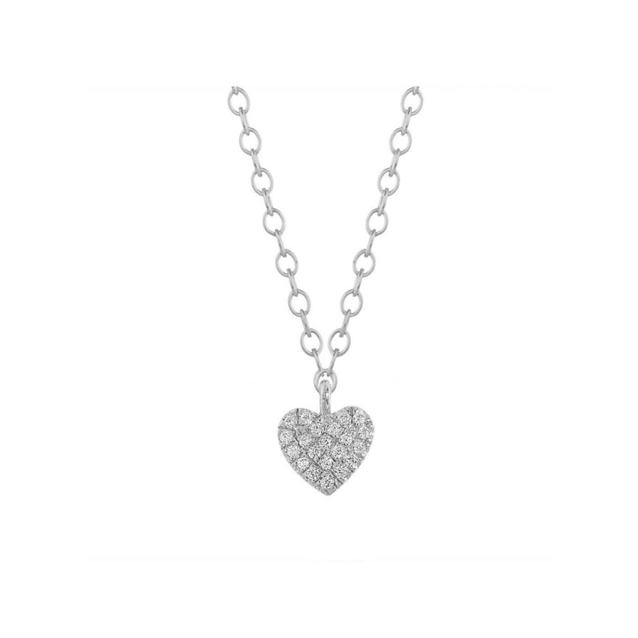 Jewelry Ella Stein | Small Heart Diamond Necklace