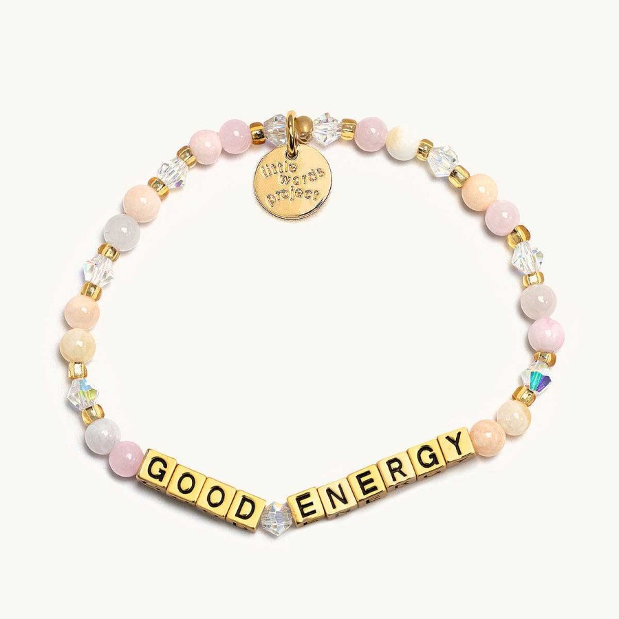 Jewelry Little Words Project | Little Words Project Gold Letter Good Energy Bracelet