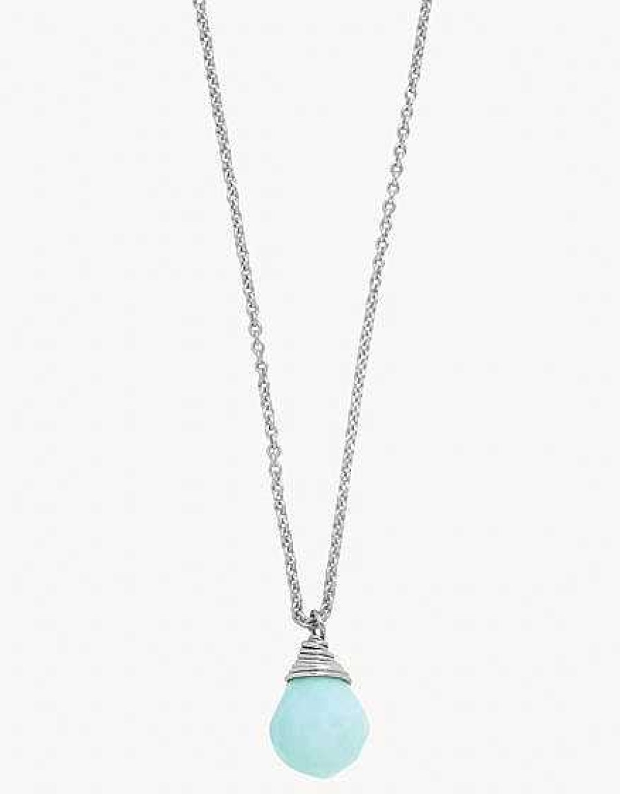 Jewelry Spartina 449 | Relax Crystal Drop Necklace Sea Foam