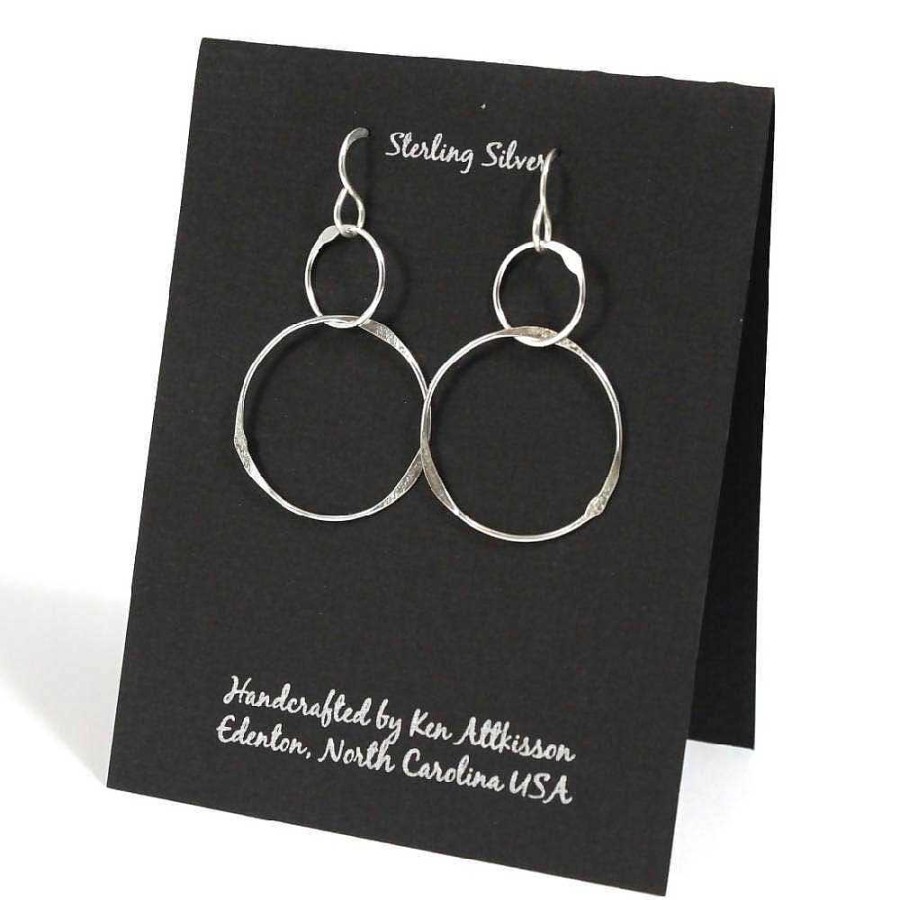 Jewelry Kens Handcrafted Jewelry | Sterling Silver Double Circle Earrings