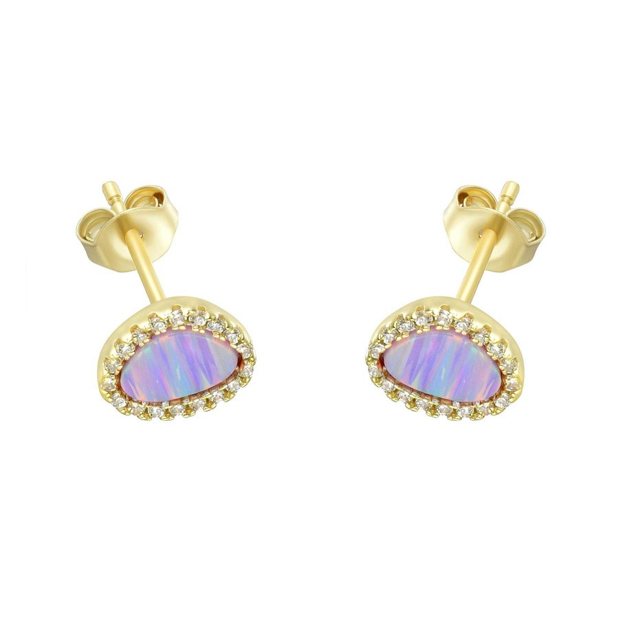 Jewelry Kamaria | Kamaria Opal Pebble Stud Earrings