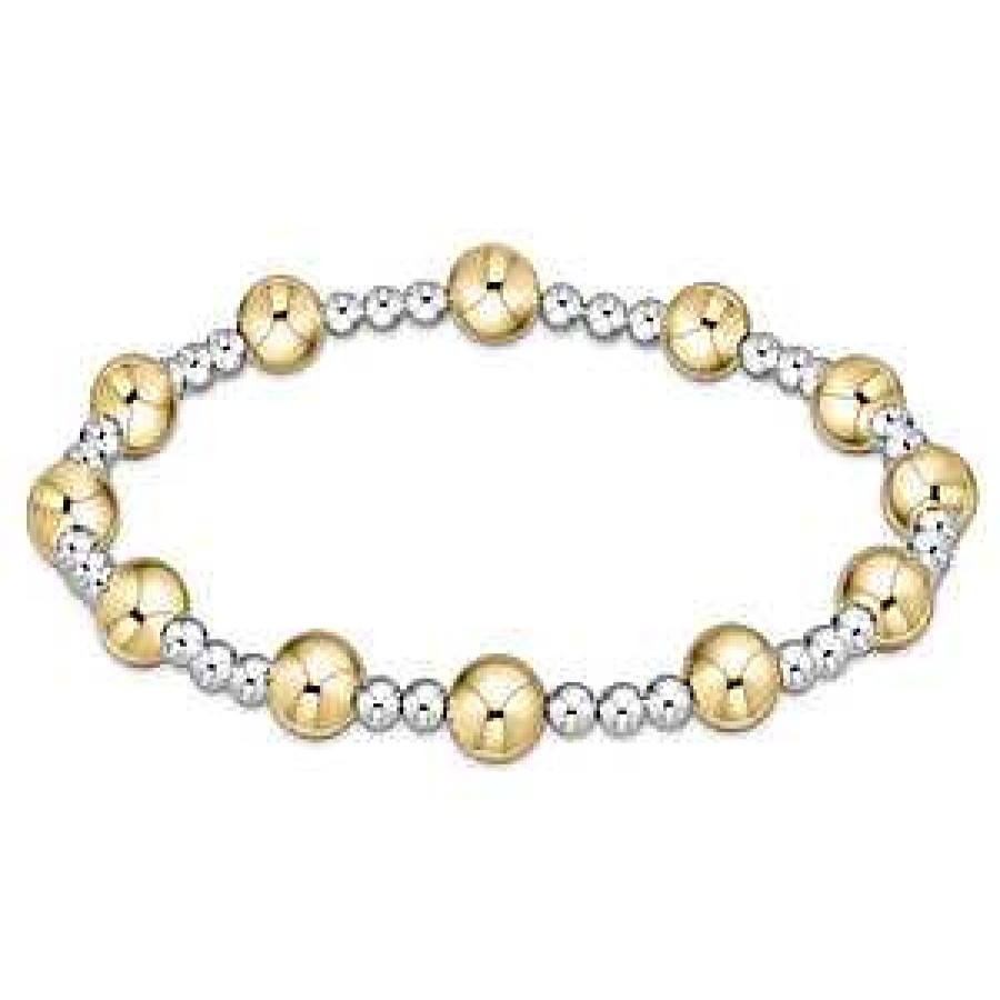 Jewelry E. Newton | Enewton Sincerity Pattern 6Mm Bead Bracelet - Mixed Metal