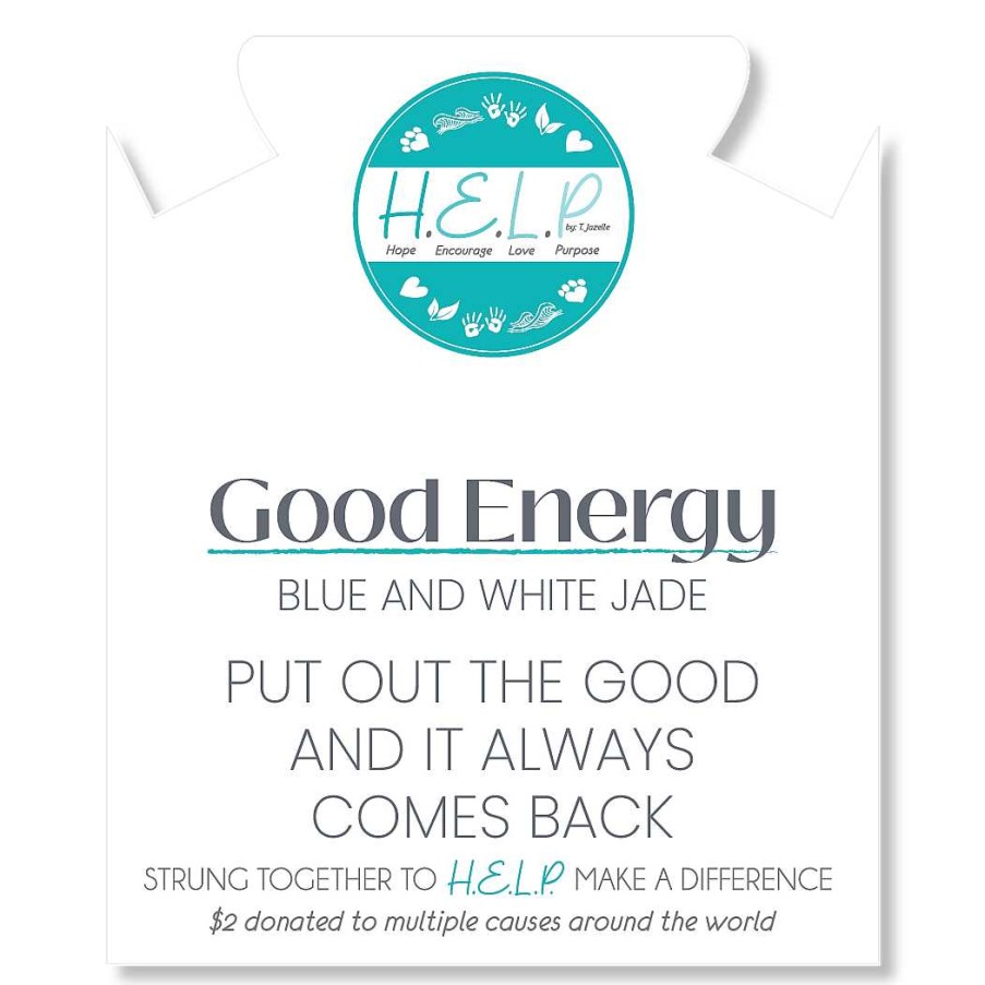 Jewelry T. Jazelle | Good Energy Blue & White Jasper Bracelet